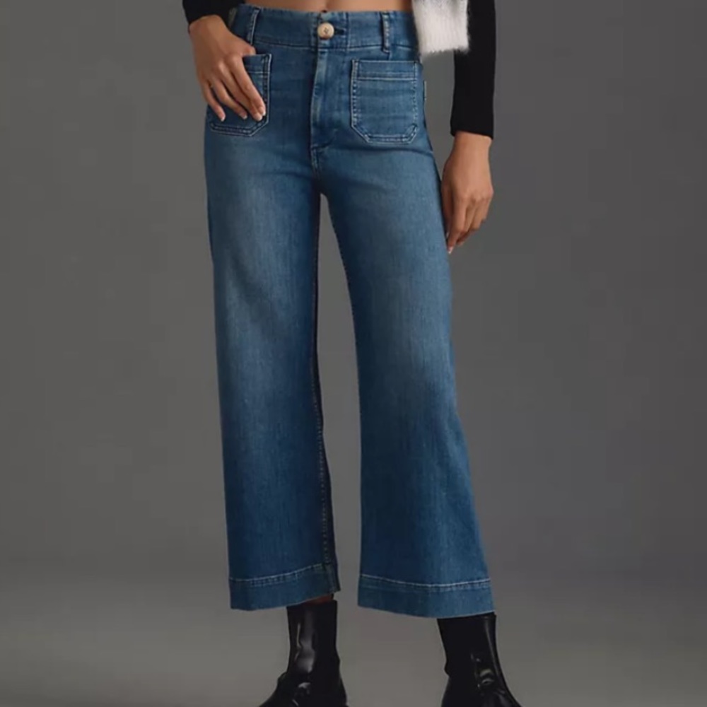 Maeve Blue Flare & Wide Leg Jeans